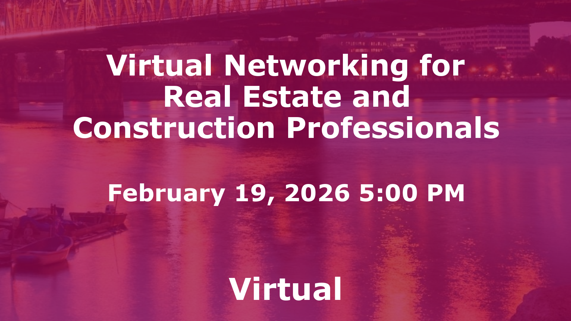 Virtual Networking for Real Estate and Construction Professionals event image